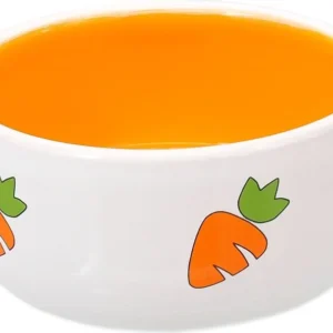 Ciotola Small Animals in ceramica per conigli bianco-giallo 11,5×5 cm 300 ml
