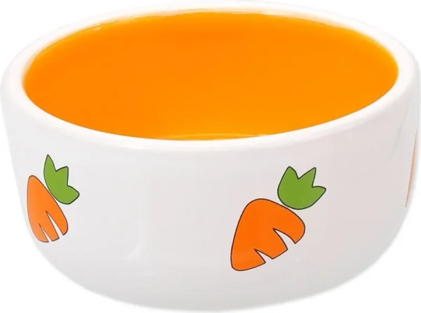 Ciotola Small Animals in ceramica per conigli bianco-giallo 11,5x5 cm 300 ml
