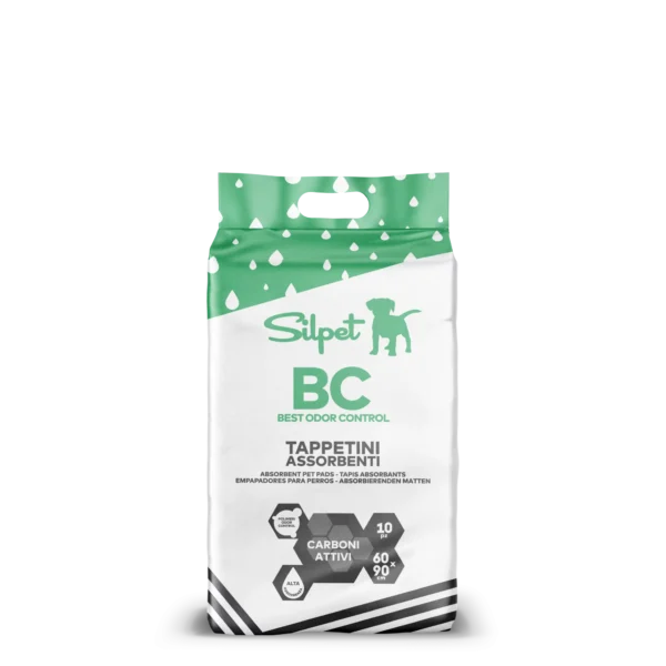 Silpet 10 Tappetini Assorbenti Con Carboni Attivi Odor Control 90x60cm