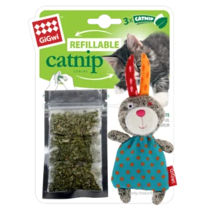 Gioco gatto GiGwi Blue Rabbit Refillable Catnip