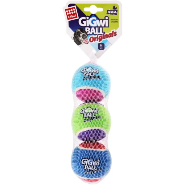 GiGwi Gioco 3 Palline da Tennis Taglia M