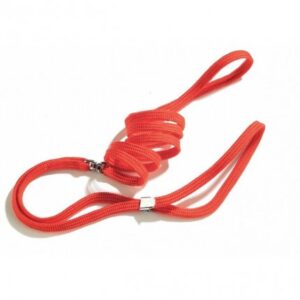 Guinzaglio da esposizione piatto con pinza Camon 5x1200mm ROSSO