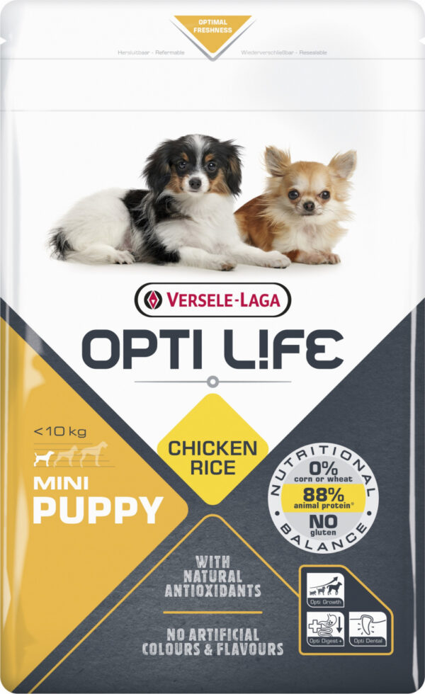 Opti Life Puppy Mini con pollo per cucciolo di piccola taglia 2,5kg
