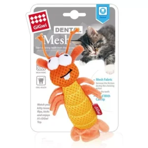 Gioco Gatto GiGwi Dental Mesh Shrimp Orange