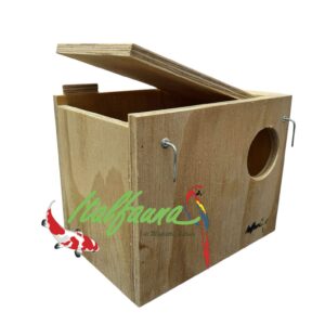 Nido in legno per pappagali inseparabili