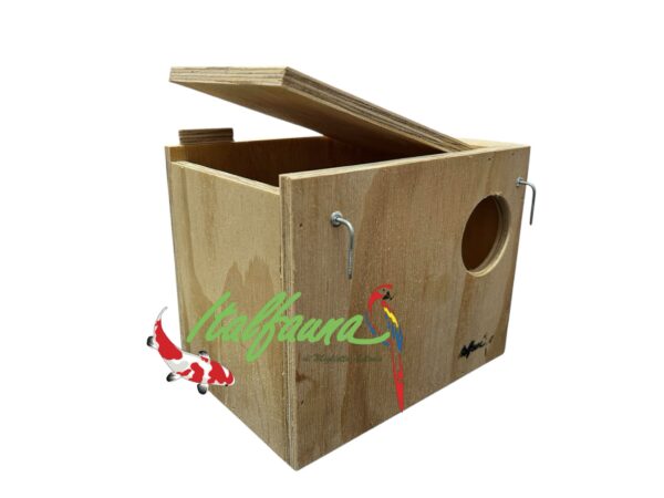 Nido in legno per pappagali inseparabili