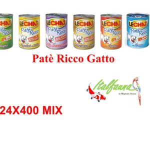 LECHAT Patè Ricco Gatto 24X400 gr Gatti pate' Gusti Mix