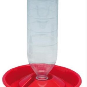 Abbeveratoio a piatto in plastica con porta bottiglia