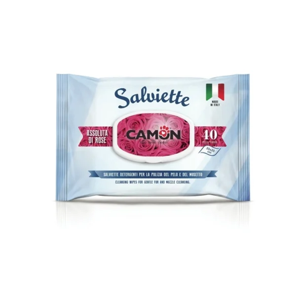 Camon Salviette detergenti alla fragranza assoluta di rose  40pz